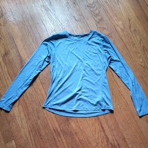 Nike Blue Fitted Long Sleeve Tee